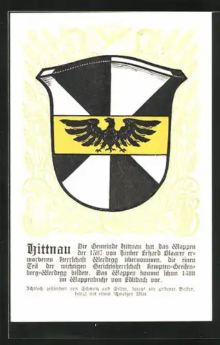 AK Hittnau, Wappen der Gemeinde mit Erklärung