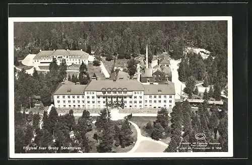 AK Broby, Flygfoto över Sanatorium