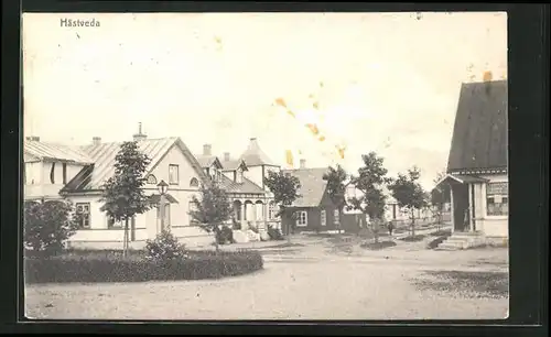 AK Hästveda, Strassenpartie mit Wohnhäusern