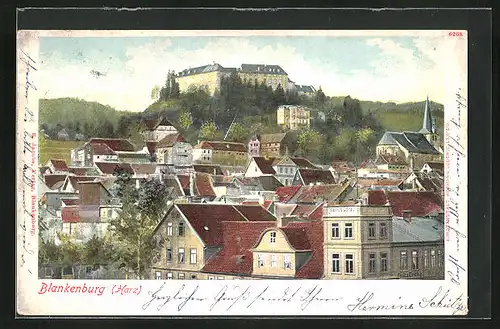 AK Blankenburg (Harz), Teilansicht mit Gebirgshotel