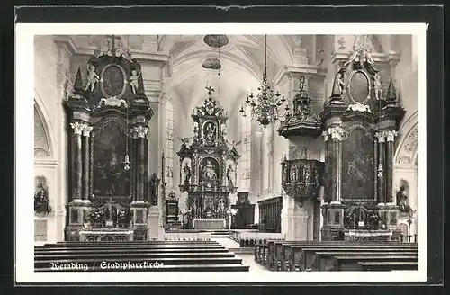 AK Wemding, Inneres der Stadtpfarrkirche