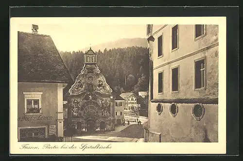 AK Füssen, Partie bei der Spitalkirche