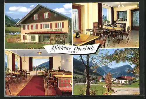 AK Oberjoch, Vier Ansichten von der Milchbar