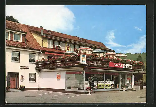 AK Häusern /Hochschwarzwald, Cafè-Pension Fremdenheim Moser