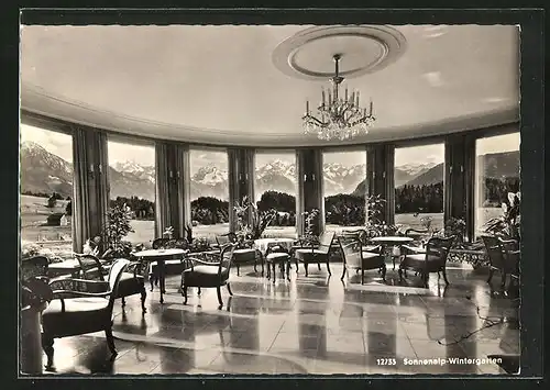 AK Sonthofen /Allgäu, Wintergarten im Kneippbad Sonnenalp