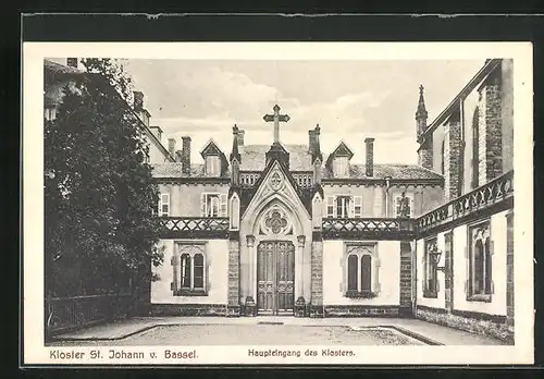 AK Sarrebourg, Haupteingang vom Kloster St. Johann v. Bassel