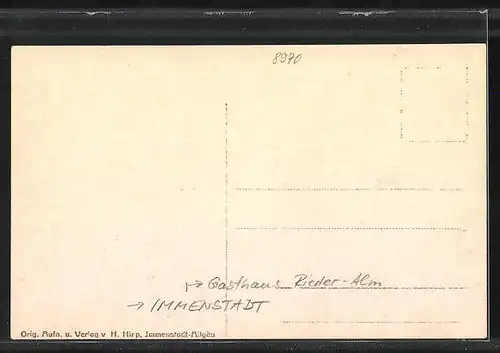 AK Immenstadt, Gasthaus Rieder-Alm