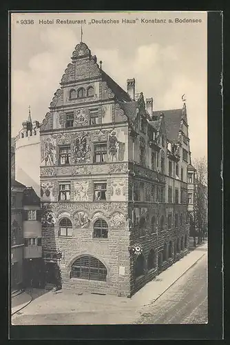 AK Konstanz am Bodensee, Hotel Restaurant Deutsches Haus