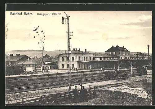 AK Bebra, Bahnhof im Kriegsjahr 1914 /15