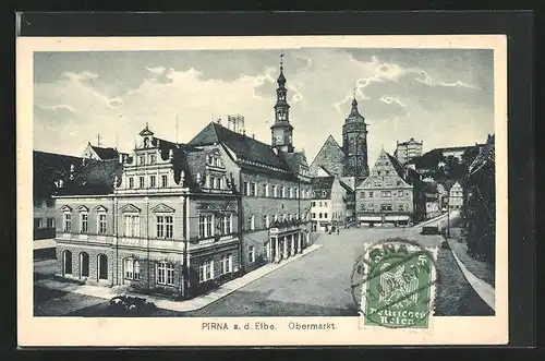AK Pirna a.d. Elbe, Obermarkt