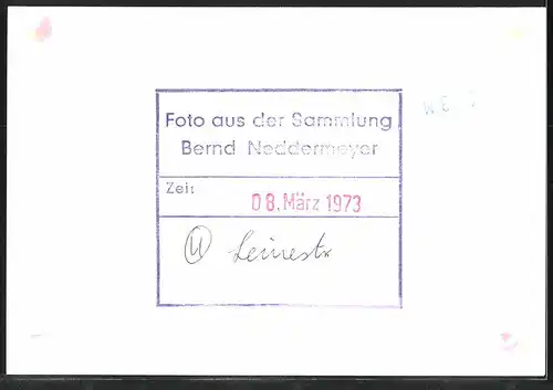 Fotografie unbekannter Fotograf, Ansicht Berlin, Bahnhof Leinestrasse, U-Bahn Triebwagen Nr. 1316