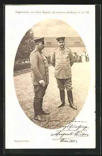 AK Paul von Hindenburg in einer Besprechung
