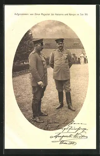 AK Besprechung eines Soldaten mit Paul von Hindenburg