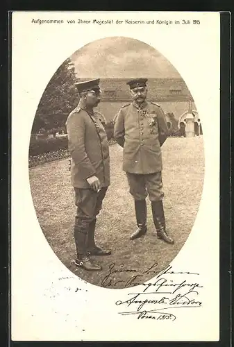 AK Besprechung eines Soldaten mit Paul von Hindenburg
