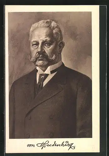 AK Paul von Hindenburg als betagter Herr im Portrait