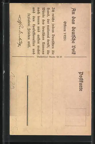AK Paul von Hindenburg mit seinem Hund bei einem Spaziergang