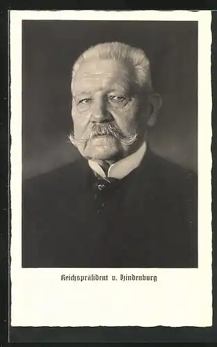 AK Portrait Paul von Hindenburg als betagter Herr