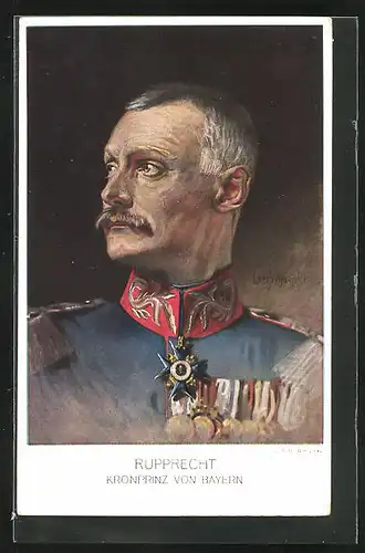 AK Portrait Kronprinz Rupprecht von Bayern in Uniform mit Orden