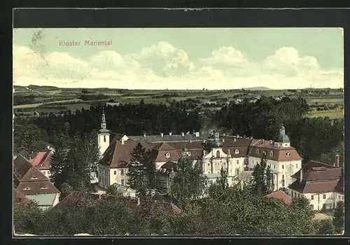 AK Ostritz, Blick auf das Kloster Mariental