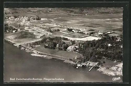 AK Bad Zwischenahn-Rostrup, Fliegeraufnahme des Ortes