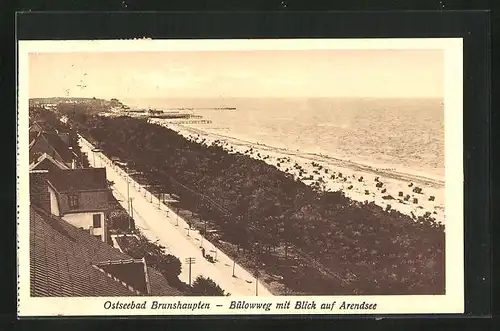 AK Brunshaupten, Bülowweg mit Blick auf Arendsee