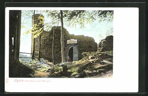 AK Oybin, Ritterburg mit Museum