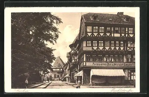 AK Goslar, Marktstrasse mit Pelzwaren-Handlung