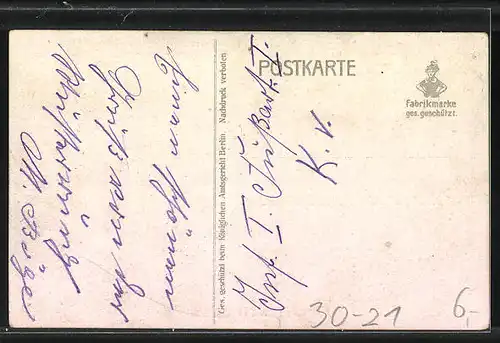 AK Gruss von der Musterung, Dienst bei der Infanterie