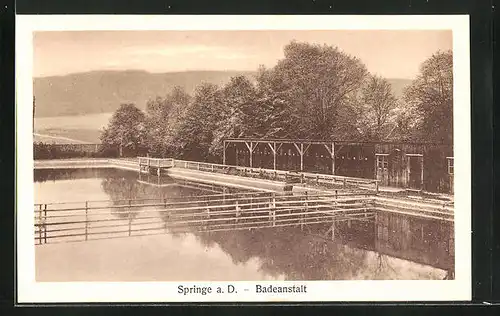 AK Springe a. D., In der Badeanstalt