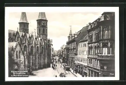 AK Kaiserslautern, Stiftskirche und Marktstrasse