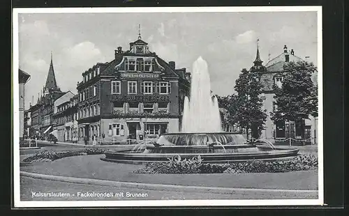 AK Kaiserslautern, Fackelrondell mit Brunnen