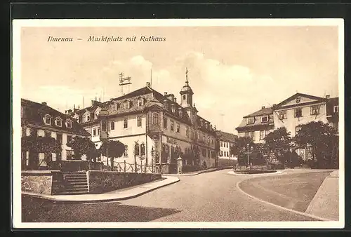 AK Ilmenau, Marktplatz mit Rathaus