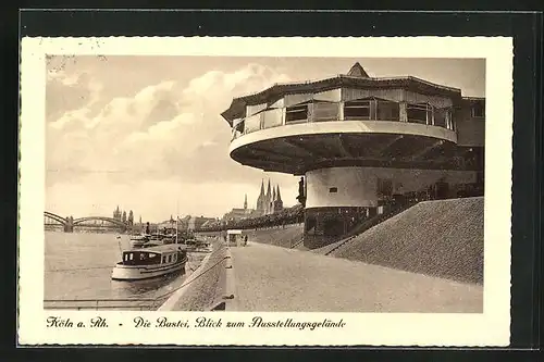 AK Köln a. Rhein, Die Bastei, Blick zum Ausstellungsgelände