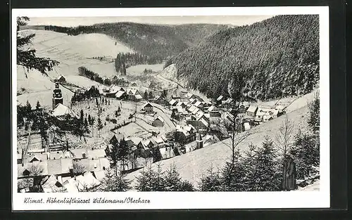 AK Wildemann / Oberharz, Totale im Winterglanz
