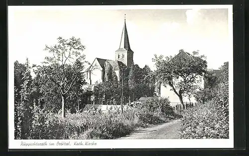 AK Ruppichteroth im Bröltal, Blick zur katholischen Kirche