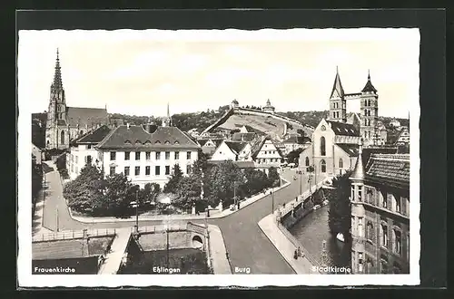 AK Esslingen, Frauenkirche, Burg und Stadtkirche