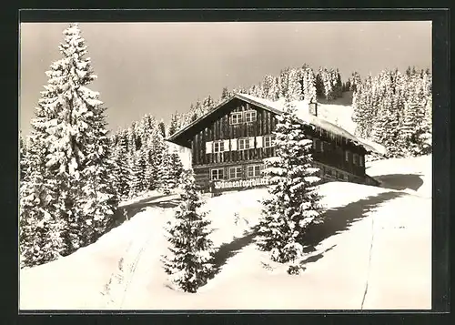 AK Fischen, Berggasthaus Wannenkopfhütte im Winter