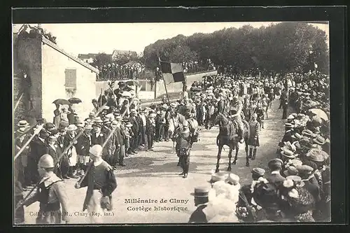 AK Cluny, Millènaire - Cortège historique