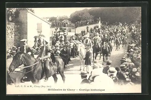 AK Cluny, Millènaire - Cortège historique