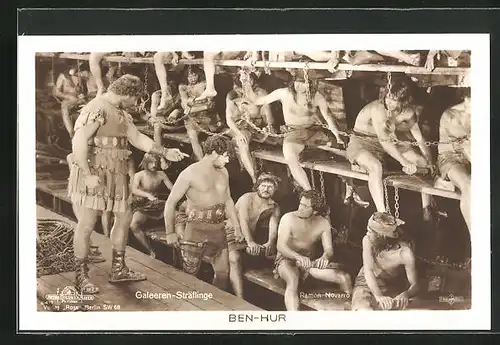 AK Ramon Novarro in dem Film Ben Hur - Galeeren-Sträflinge