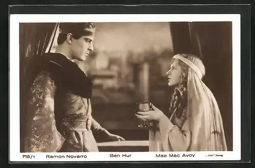 AK Ramon Novarro und Mae Mac Avoy in einer Filmszene von Ben Hur