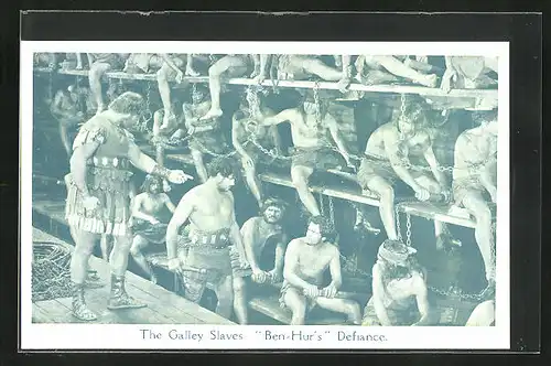 AK Ramon Novarro in einer Filmszene von Ben Hur -The Galley Slaves