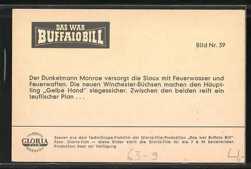 AK Filmszene aus dem Film Das war Buffalo Bill-Bild Nr. 39