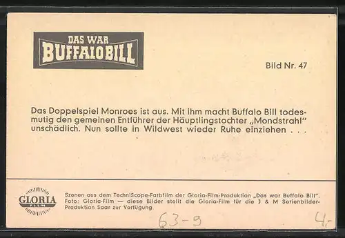 AK Filmszene aus dem Film Das war Buffalo Bill-Bild Nr. 47