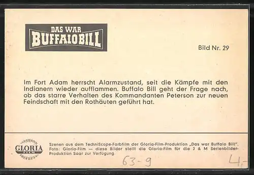 AK Filmszene aus dem Film Das war Buffalo Bill-Bild Nr. 29