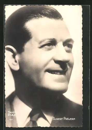 AK Schauspieler Albert Prèjean im Anzug lächelnd