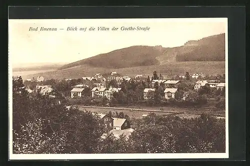 AK Bad Ilmenau, Blick auf die Villen der Goethe-Strasse