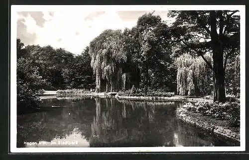 AK Hagen i. W., Partie im Stadtpark