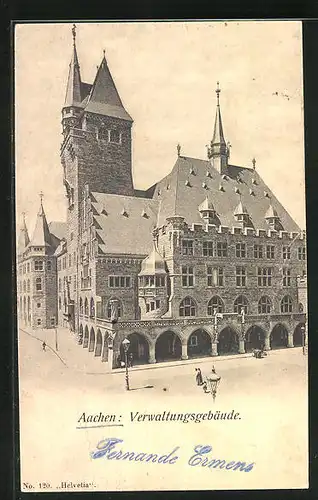 AK Aachen, Blick auf das Verwaltungsgebäude