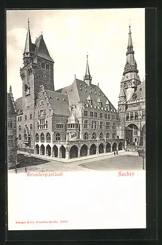 AK Aachen, Platzpartie am Verwaltungsgebäude